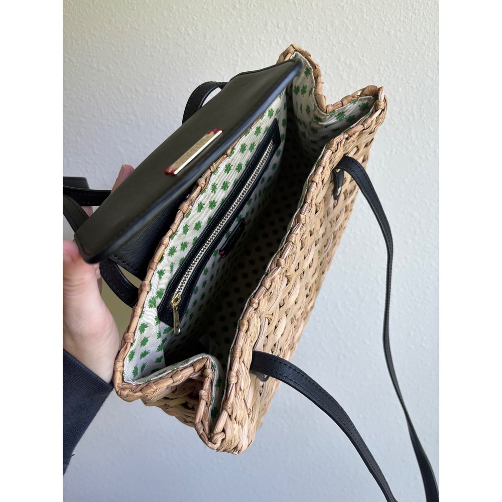 Frances Valentine New York 100% Straw Loren Flap Basket Tote - Picture 6 of 6